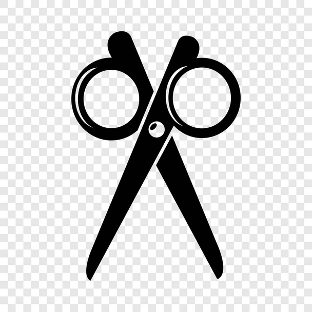 Scissors icon, simple black style - ベクター画像