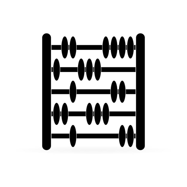 black abacus line icon, vector illustratiin - Vector, Image