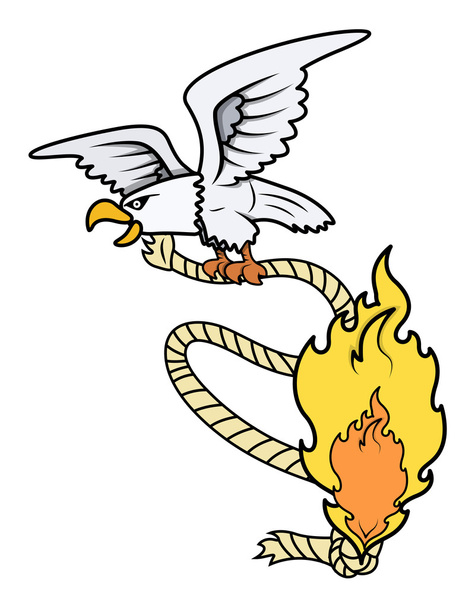 Злой орел с горящей веревкой - Аргументы Недели
 - Вектор,изображение