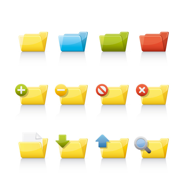 Set de iconos - Carpetas de aplicación
 - Vector, Imagen