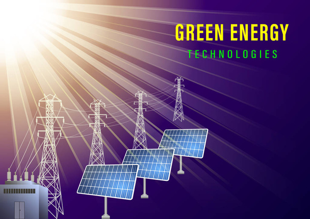 Banner de energía verde
 - Vector, Imagen
