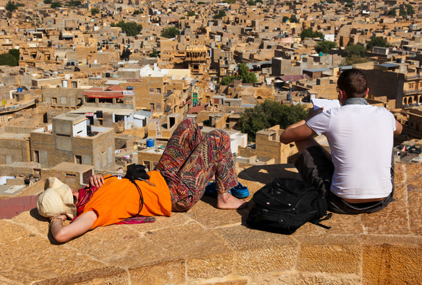 View of Jaisalmer from the fort - Photo, Image