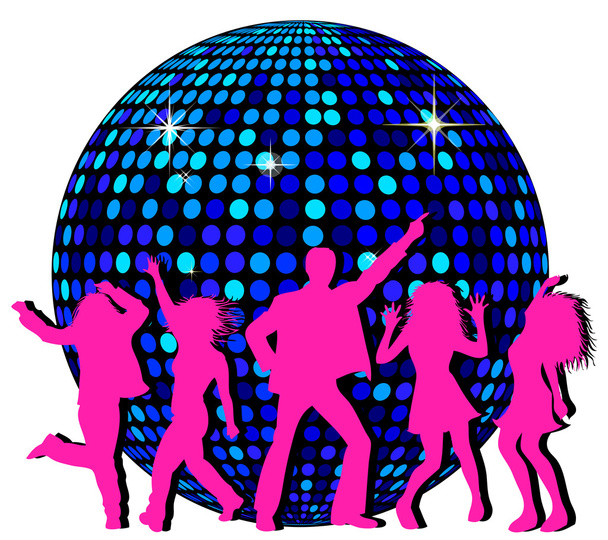 Disco Ball and dancing - Φωτογραφία, εικόνα