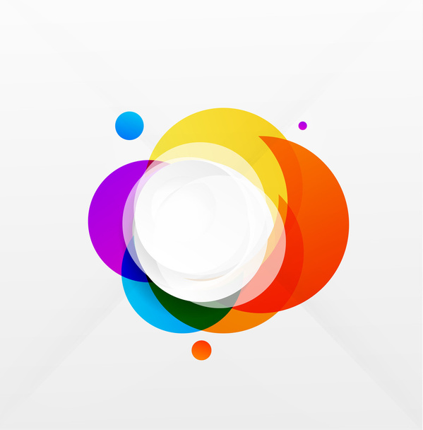 σύγχρονη πολύχρωμα γεωμετρικά κύκλους σχεδιασμό - Διάνυσμα, εικόνα
