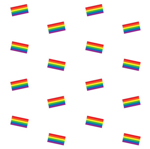 Wektor bezszwowy wzór Tęczowej flagi LGBT - Wektor, obraz