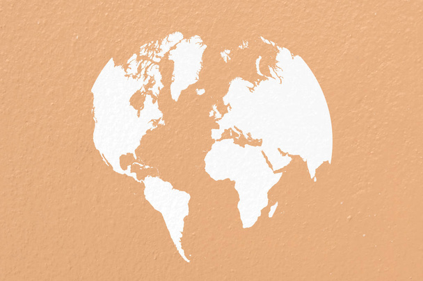 χάρτη κόσμο σε παστέλ λευκό χαρτί φόντο - Φωτογραφία, εικόνα
