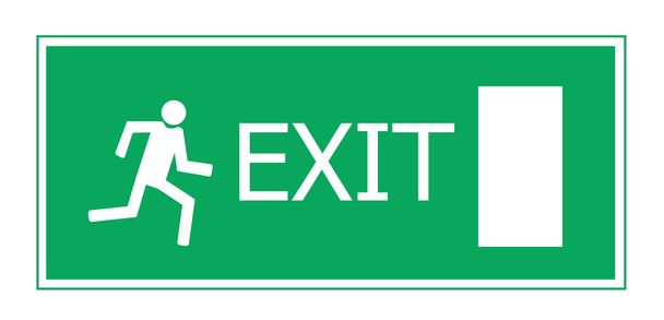 Fire exit. Vector illustration - Vector, Image