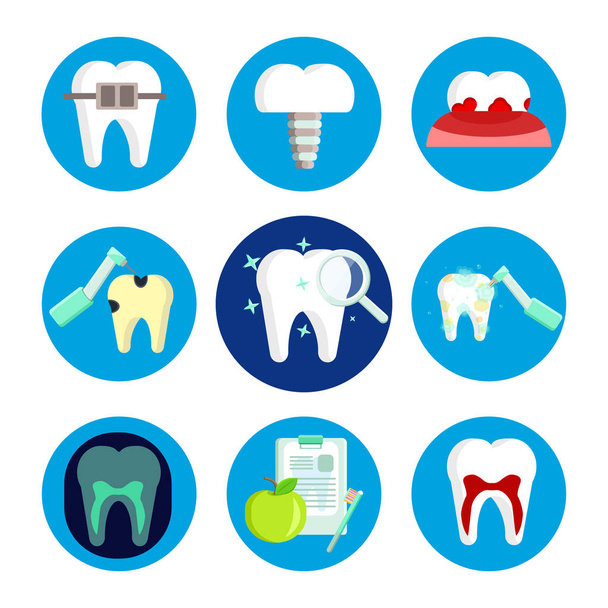 Dentist stomatology icons  - Vector, Image