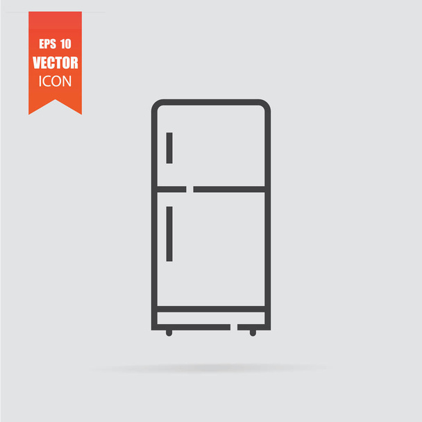 Icône de réfrigérateur dans un style plat isolé sur fond gris
. - Vecteur, image
