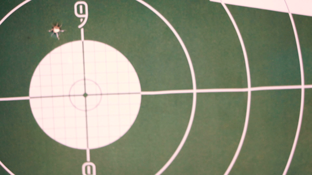 Target. Target with holes from a shot from a pistol. - Footage, Video
