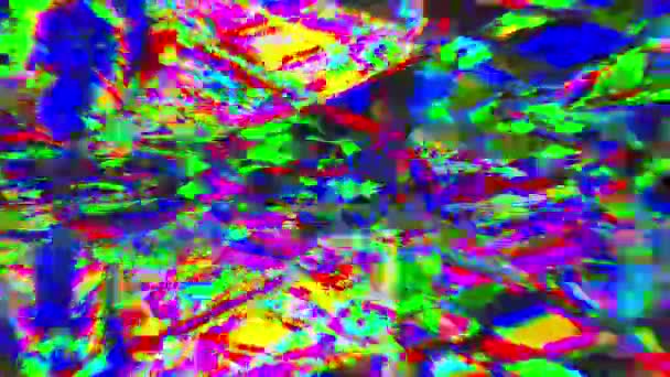 Multi-gekleurde Neon cyberpunk trendy glinsterende achtergrond. - Video