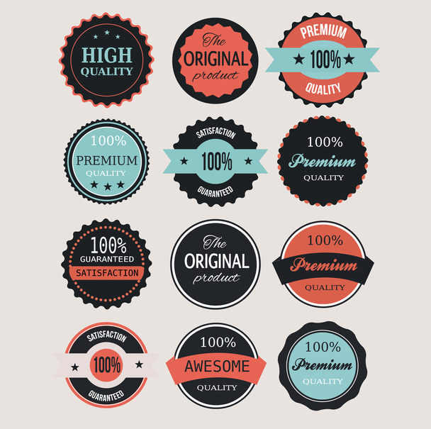Set of premium quality shopping labels - Vector, Image