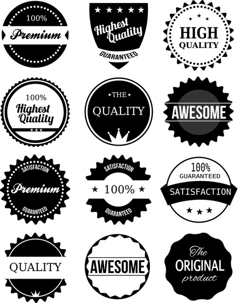 Set of premium quality labels - Vector, Image
