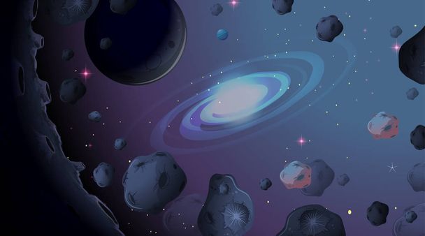 Αστεροειδής στο διάστημα φόντο - Διάνυσμα, εικόνα