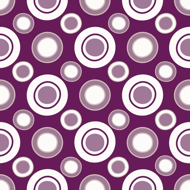 Seamless abstract geometric pattern with the image of rings and circles. - ベクター画像