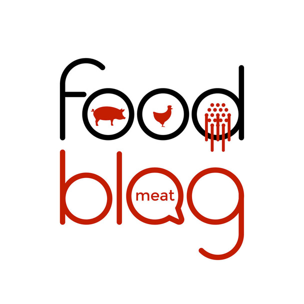 πρότυπο ιστολογίου τροφίμων - Διάνυσμα, εικόνα