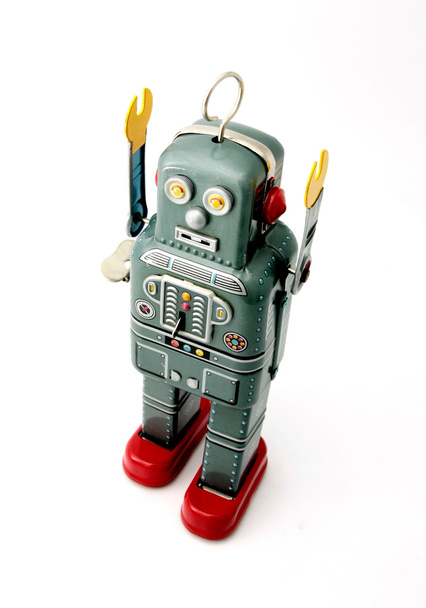 Velho brinquedo robô
 - Foto, Imagem