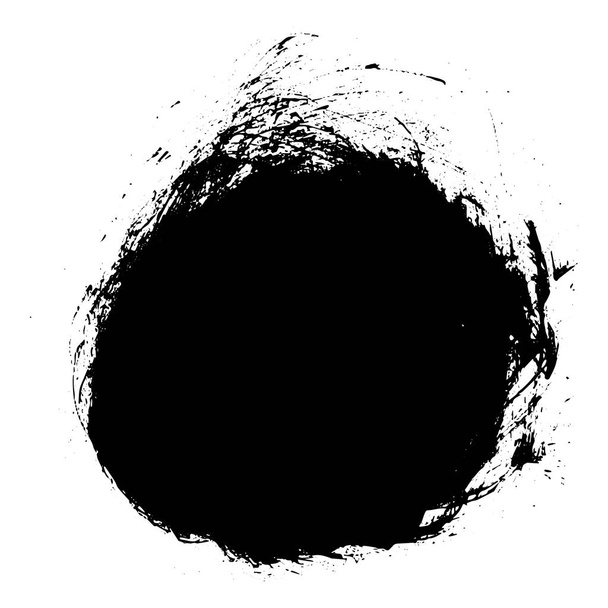 Zwarte rommelig inkt vlek. Vector - Vector, afbeelding