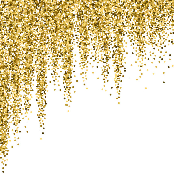 Round gold glitter luxury sparkling confetti. Scat - Vector, Image