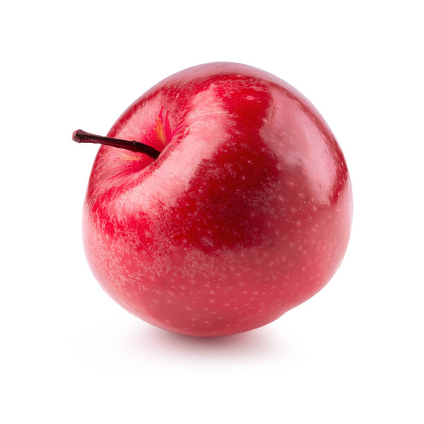 Κόκκινο μήλο ολόκληρα κομμάτια που απομονώνονται σε λευκό φόντο - Φωτογραφία, εικόνα
