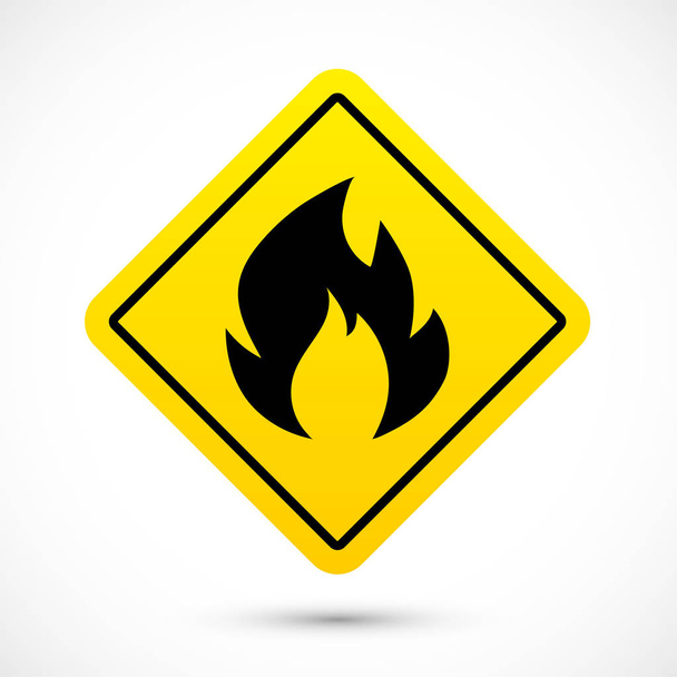 señal de advertencia de incendio
 - Vector, Imagen