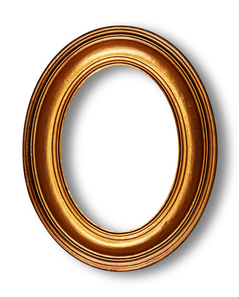 Altın oval çerçeve - Fotoğraf, Görsel