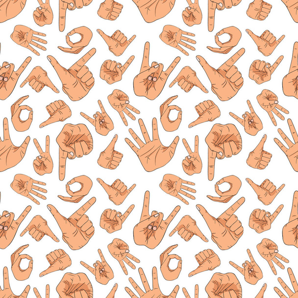 Hand gestures - ベクター画像