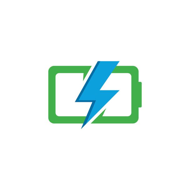 Battery logo vector icon illustration - Vector, Image