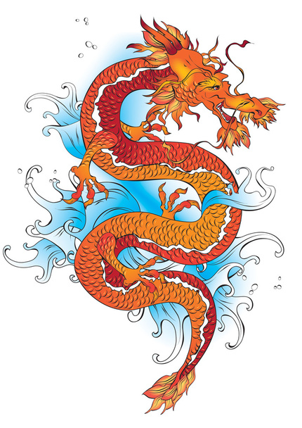 Vector dragón chino
 - Vector, Imagen