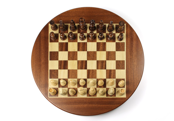 houten schaakbord - Foto, afbeelding