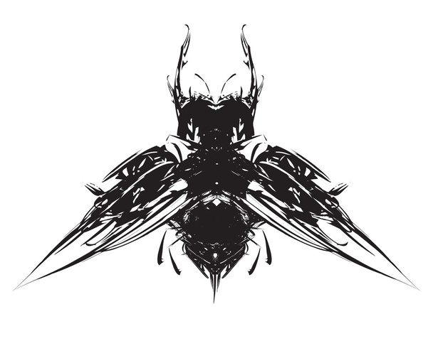 Vector abstract mechanical beetle - ベクター画像