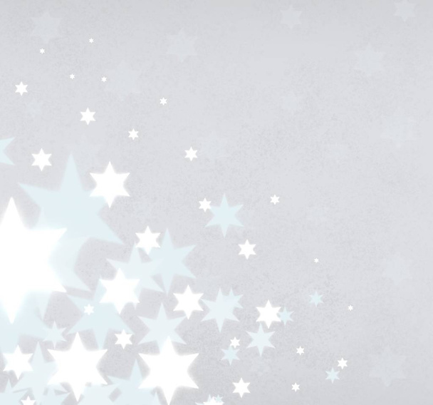blue sky background with snowflakes - Photo, Image