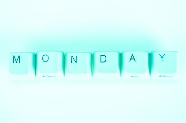 Monday word written with computer buttons - Foto, Bild