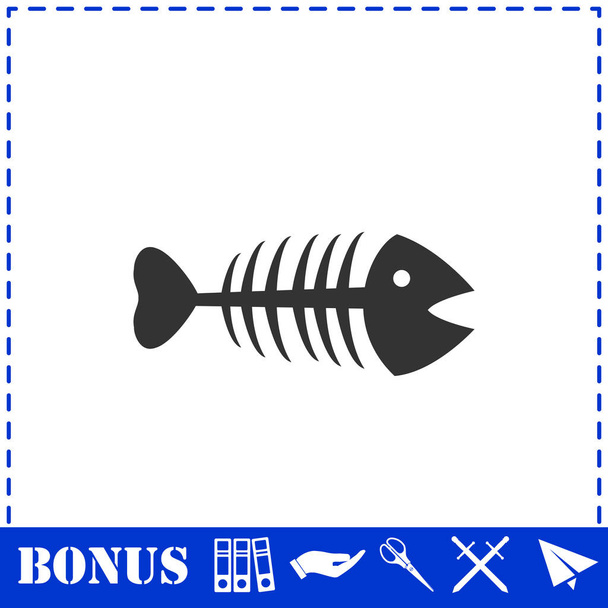 Εικονίδιο Fishbone επίπεδη - Διάνυσμα, εικόνα