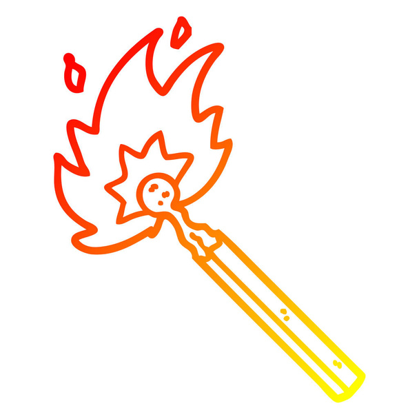 chaud gradient ligne dessin dessin dessin animé brûlant match
 - Vecteur, image