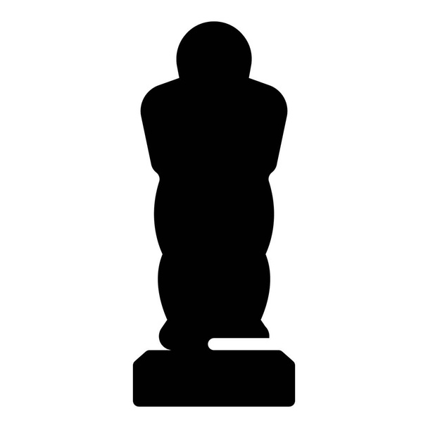 Icono de oscar película premio diseño sólido
 - Vector, Imagen