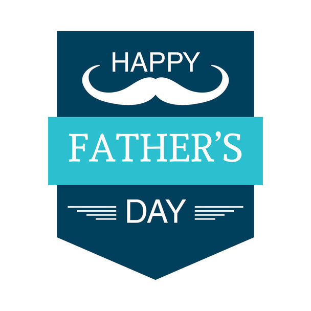 Happy father day logo vector design - Vector, imagen