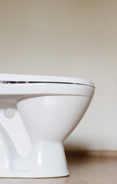 New ceramic toilet bowl at home - 写真・画像