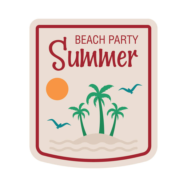 Summer logo vector flat design  - Вектор,изображение