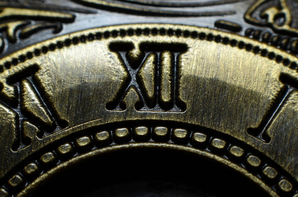 Accessories bearing Roman numerals printed on brass made of iron - Photo, Image