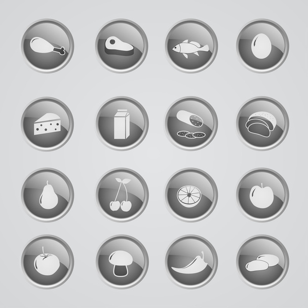Set di icone degli indredienti del cibo
 - Vettoriali, immagini