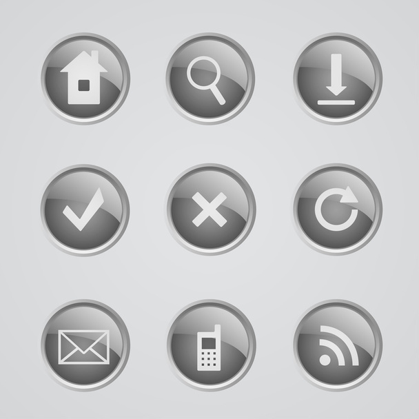 Set of web icons - Vetor, Imagem