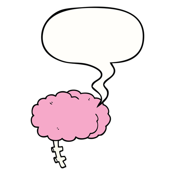 Kreslená bublina mozku a řeči - Vektor, obrázek