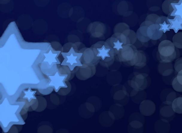 abstract blue background with bokeh - Zdjęcie, obraz