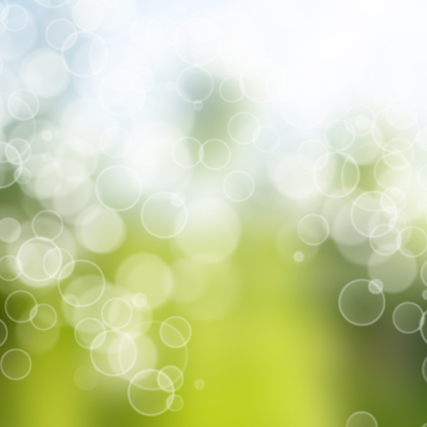 Green and white background with blur bokeh - Photo, Image