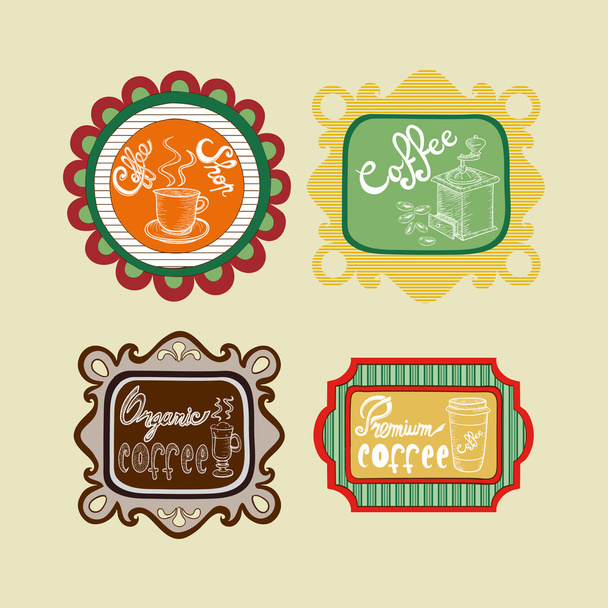 Coffee labels set - Vector, Image