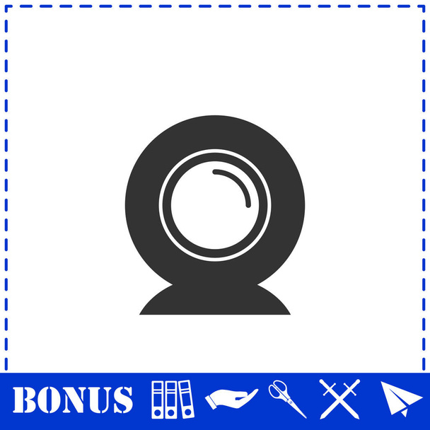Web camera icon flat - Vector, Image