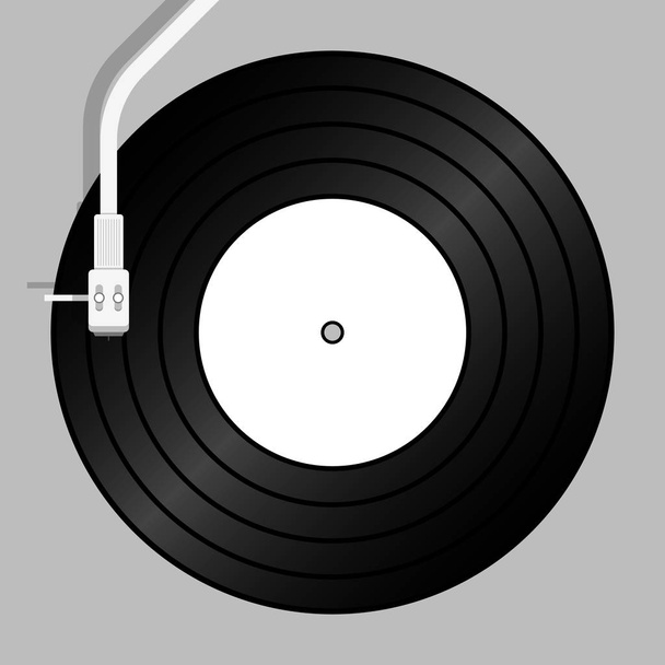 Vector de iconos de ilustración de reproducción de discos de vinilo
 - Vector, Imagen