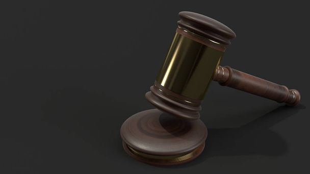 Hammer legno 3d rendering per concetto di legge
. - Foto, immagini
