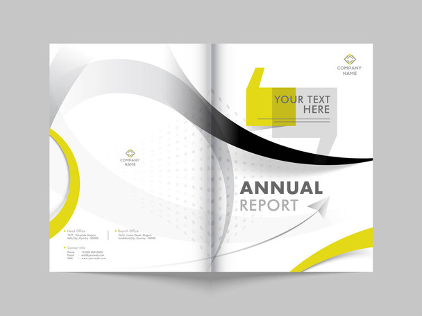 Promotion cover design or template layout for business annual re - Vector, Image